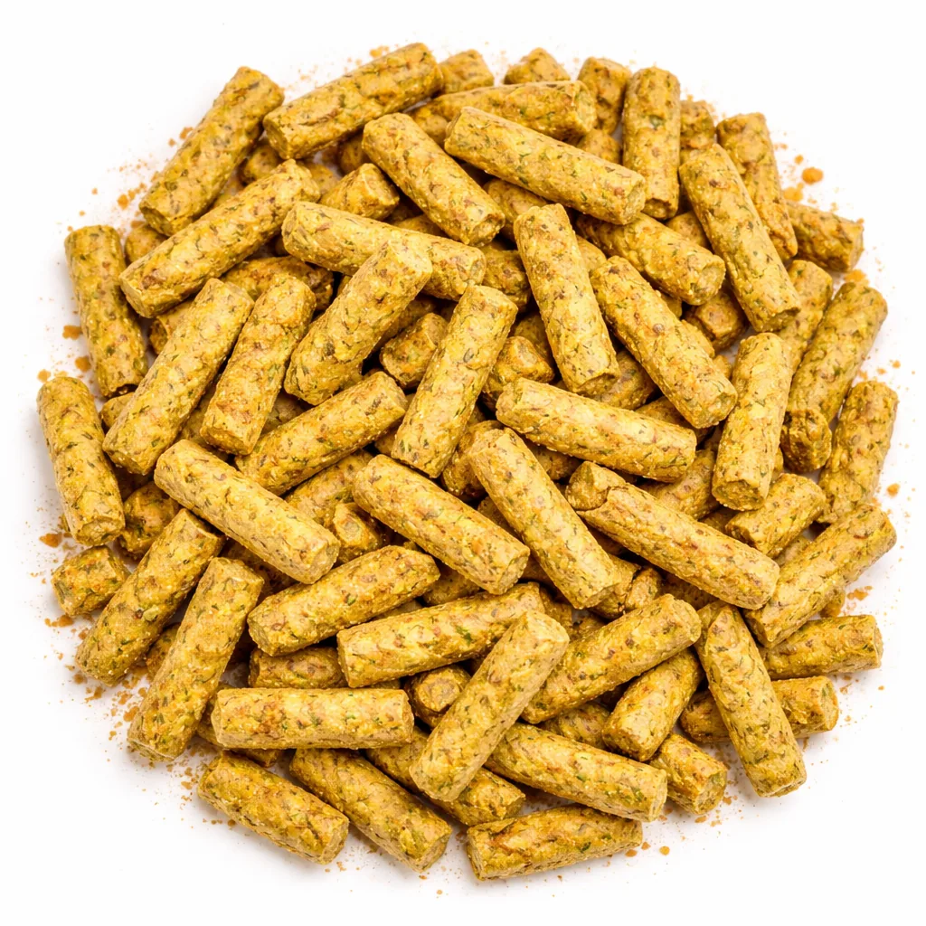 Pumpkin pellets ingredient photo for pet food
